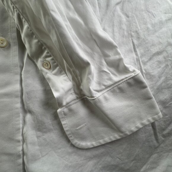 Eton Long Sleeve Button Up Shirt Men Cotton Designer White 17.5 Sweden Woven - Picture 11 of 15